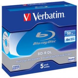 Verbatim BD-R DualLayer 50GB, 6x, jewel, 5ks (43748)