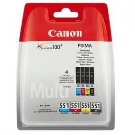 Canon CLI551, 4x 7ml - originální (6509B009) černá/červená/modrá/žlutá