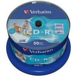Verbatim CD-R 700MB/80min, 52x, printable, 50cake (43438)