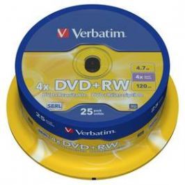 Verbatim DVD+RW 4.7GB, 4x, 25cake (43489)