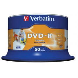 Verbatim DVD-R 4.7GB, 16x, printable, 50cake (43533)