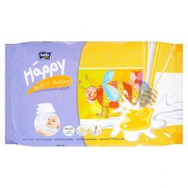 Bella Baby Happy Mléko a Med vlhčené ubrousky 64 ks