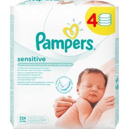Pampers Sensitive - čisticí ubrousky 4 x 56 ks