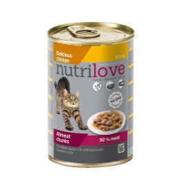 NUTRILOVE cat konz. kousky - KUŘECÍ 400g (při koupi 10ks dostanete 2ks GRATIS)