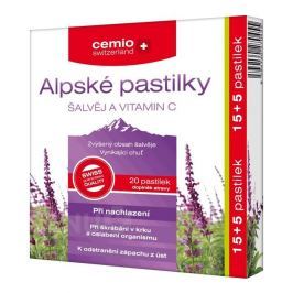 Cemio Alpské pastilky ŠALVĚJ A VITAMIN C pst.15+5