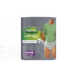 KALHOTKY ABSORPČNÍ NAVLÉKACÍ PRO MUŽE DEPEND NORMAL L/XL 995ML,OBVOD BOKŮ 95-150CM,(1983),9KS