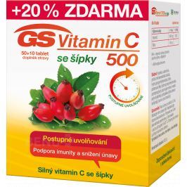 GS Vitamin C500 se šípky tbl.50+10 2016