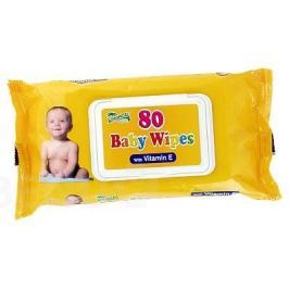 Ubrousky dětské hyg.Baby Wipes vit.E 80ks s distr.