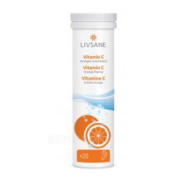 LIVSANE Vitamin C šumivé tablety pomeranč 20 ks