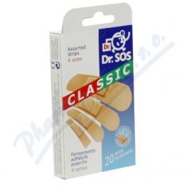 Náplasti Dr.SOS Classic voděod. těl.barva mix 20ks